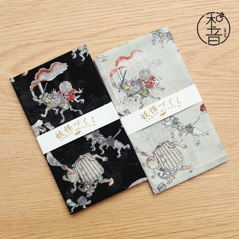 Japanese system and tone men's handkerchief phanda pure cotton square towels thin and wind-style hand-towels sucking up 100 ghost night rows