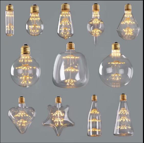 Retro - full star LED Edison light bulb American country window clothing store special decorative bulb