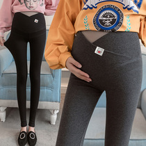 Pregnant woman Spring-autumn low waist high waist beating underpants double tovening external wearing pants small foot plus fertilizer to increase fat MM200 catty