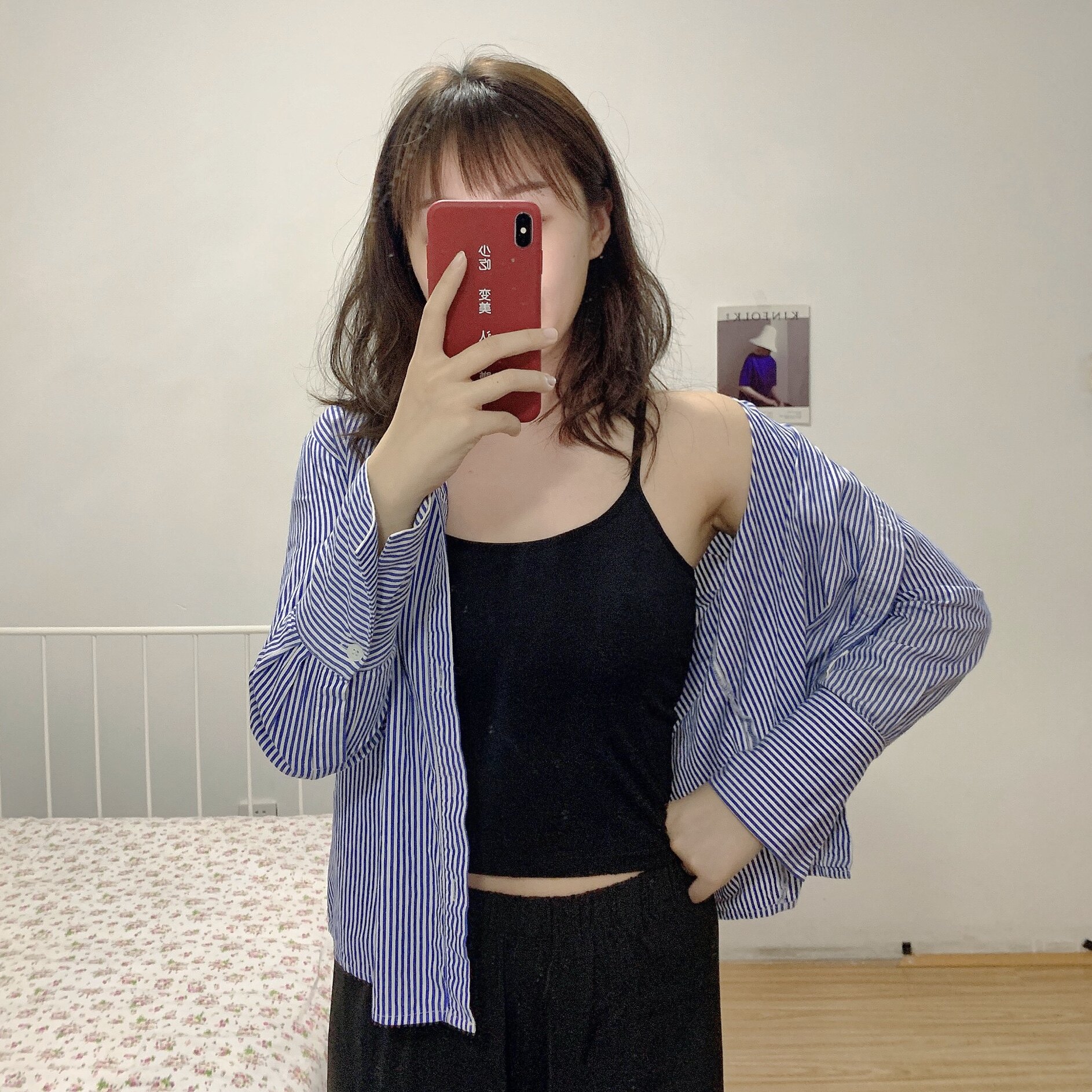 Clear (Modale or cotton hanger vest) Short lady lug cord wears a summer bra mat