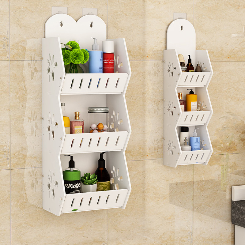 Dinner room shelf bathroom toilet non-perforated bath toilet wash table wall-mounted sundries storage