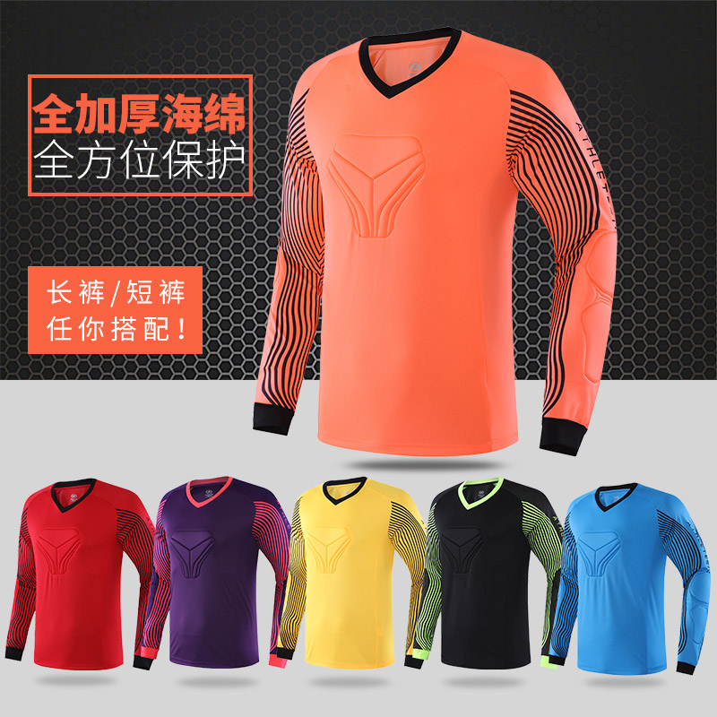 Children's Adult Goalkeeper Thickened Sponge Protective Doorwear Football Training Suit Long Sleeve Shorts Custom
