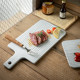 Alley end looks handle plate embossed rectangular ceramic tray Western steak plate hotel tableware