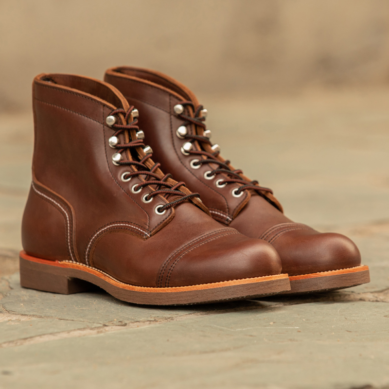 Upgraded version! LUOSJIET Goodyear Craft 8111 Vintage Martin Boots Outdoor Cargo Boots Leather Paratrooper Boots