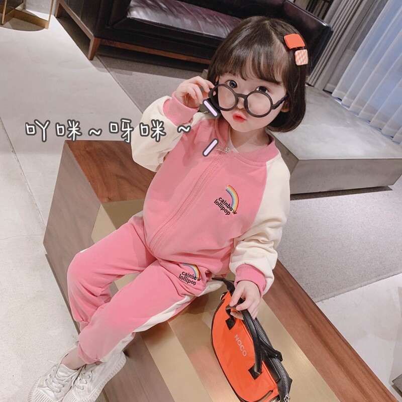 NEXT VSTO female baby foreign air suit 2021 girl autumn clothing new small baby sweatpants two sets-Taobao