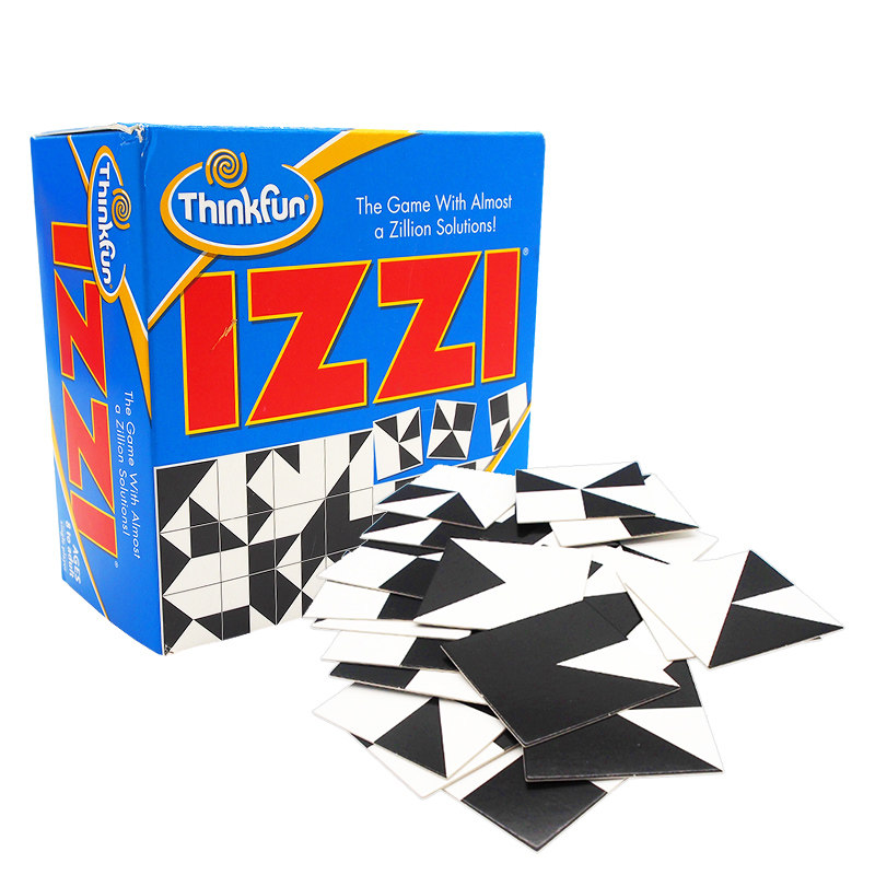 American ThinkFun Black & White deserve IZZI Tetris puzzle Children's logical thinking Puzzle Paper Card Table Tour Toys