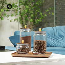 Xueang retro glass sealed coffee bean powder preservation jar vacuum dried fruit coffee tea snack storage tank