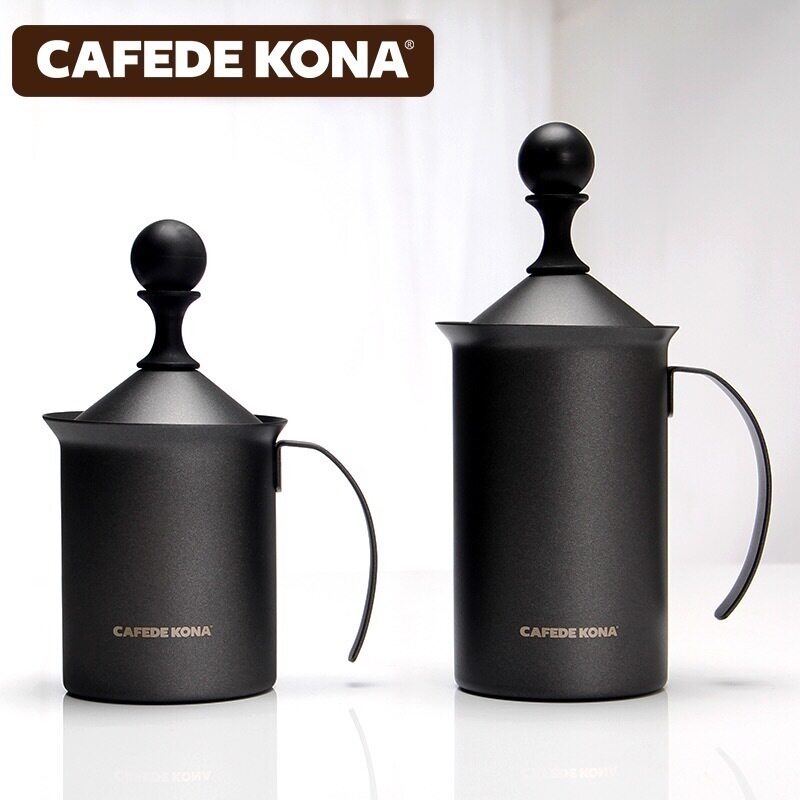 CAFEDE KONA Manual Milk Pump Home Fancy Coffee PullEr Milk Bubble Cup Milk Tank