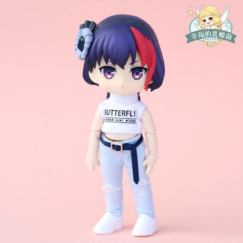 Korean doll clothes OB11T shirts NINIMAL LIVE LIVE Sleeve Short cut - sleeve tops Short blouse