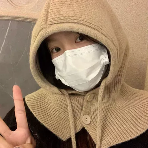 Демисезонная удерживающая тепло вязаная шапка, ветрозащитный шерстяной шарф