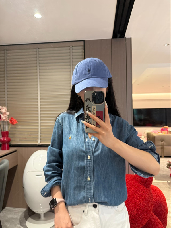 Authentic in Stock|Ralph Lauren Oxford Shirt for Boys, Exclusive Store Model, Classic Denim Color Label Authentic in Stock|Ralph Lauren Oxford Shirt for Boys, Exclusive Store Model, Classic Denim Color Label