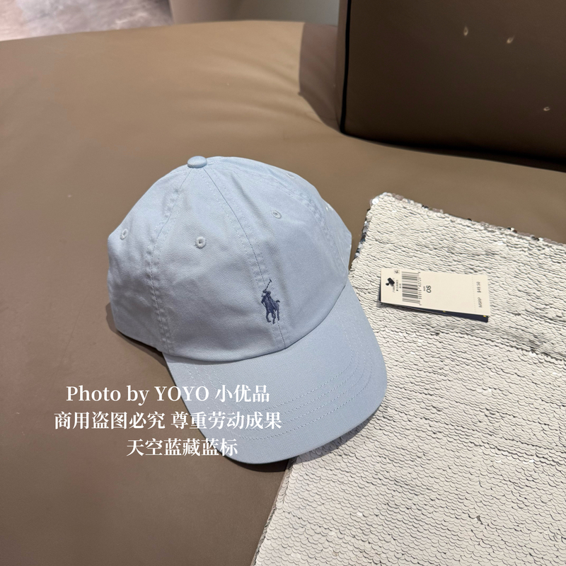 Authentic In-Stock Items｜Ralph Lauren Hats Baseball Caps Polo Hats Adult Size Sky Blue Navy Label