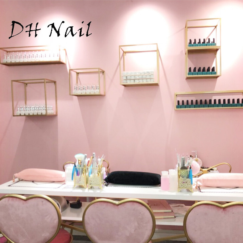 ins wind Nordic net red mealliga show face mask nail polish shelf wall-mounted beauty nail wall display rack shelf