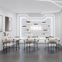 Light extravagant net red table and chairs marble medecal table and chairs suit single double iron art double decker meme A table