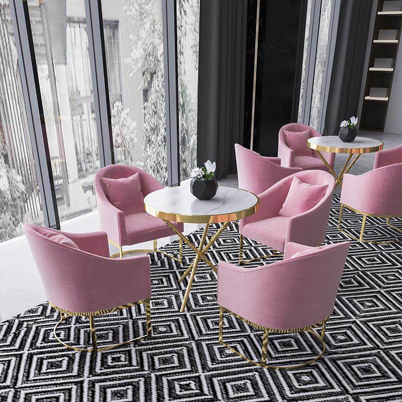 Nordic Sample House Display Center Department Talks Table And Chairs Combined Hotel Clubhouse Café a table Four chair rest area Reception sofa