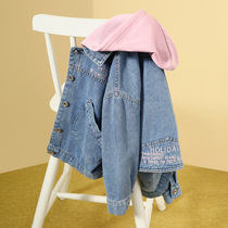 (Autumn new product) little tiger Patti girl denim coat 2021 autumn new children Foreign style Korean coat tide