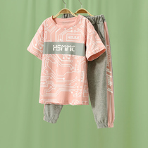 Little Tiger Patty Net Red Girl Sports Set 2021 New Chinese Childrens Short Sleeve Sports Summer Two-Piece Set