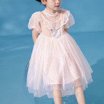 Little Tiger Patti Girl Princess Dress Birthday High-end Summer Dress Dress 2022 New Baby Pink Gown Dress Dress