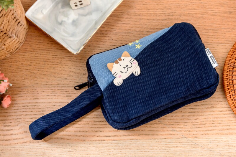 Клатч 清仓特价 越南进口petshop nz-970 纯棉布艺双层手机袋手拿包新款 No brand