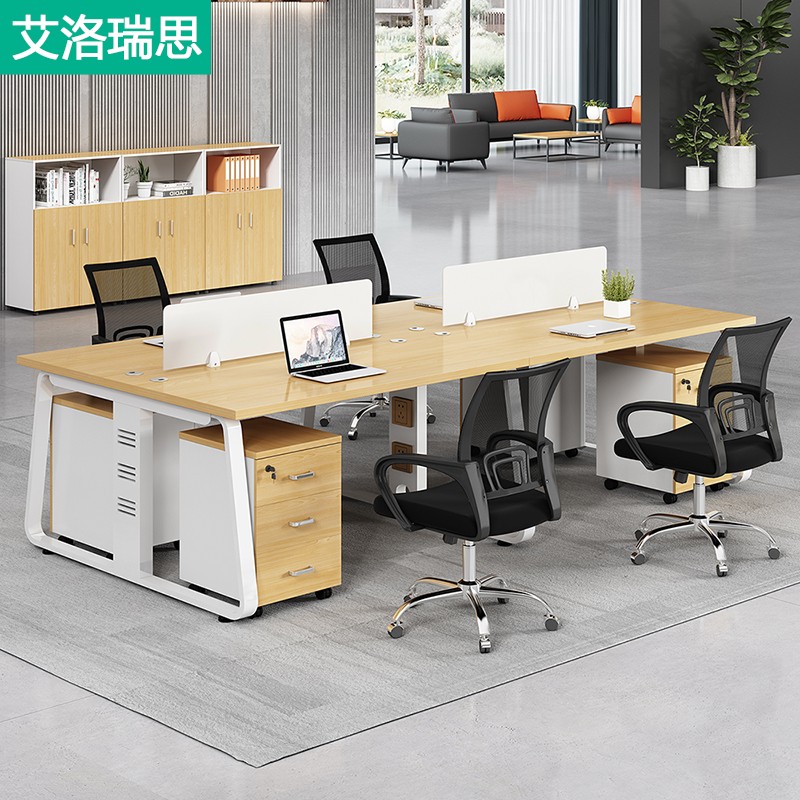 Staff Desk Brief Hyundai 4 People's Desk Chair Combined station 6 worktop office Fashion table