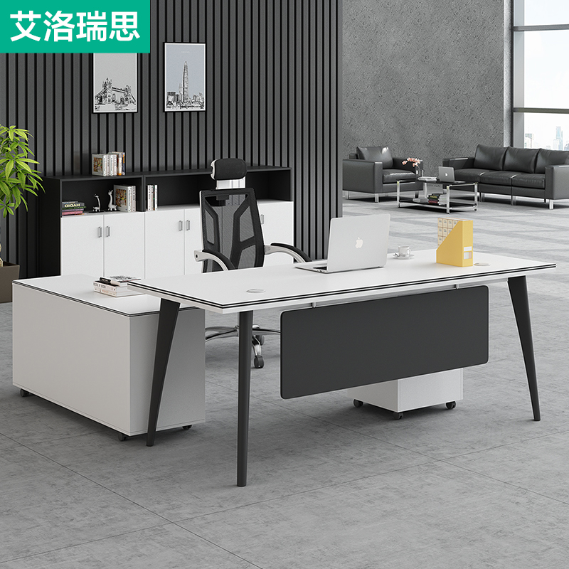 Office Furniture Boss Desk Manager Desk Simple Modern Executive Desk Single Supervisor Desk Guangzhou Finance Office Desk Chair