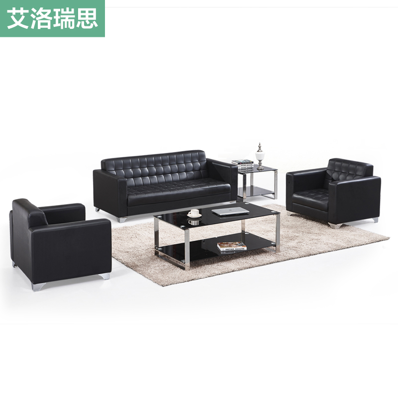 Office sofas minimalist guests reception for business trio Sofa Office Furniture Fashion Sofa Tea Table Combinations