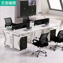 Staff Desk Brief About Modern Guangzhou Furniture 4 6 Peoples Desk Computer Desk Chairs Combined Screen Holder