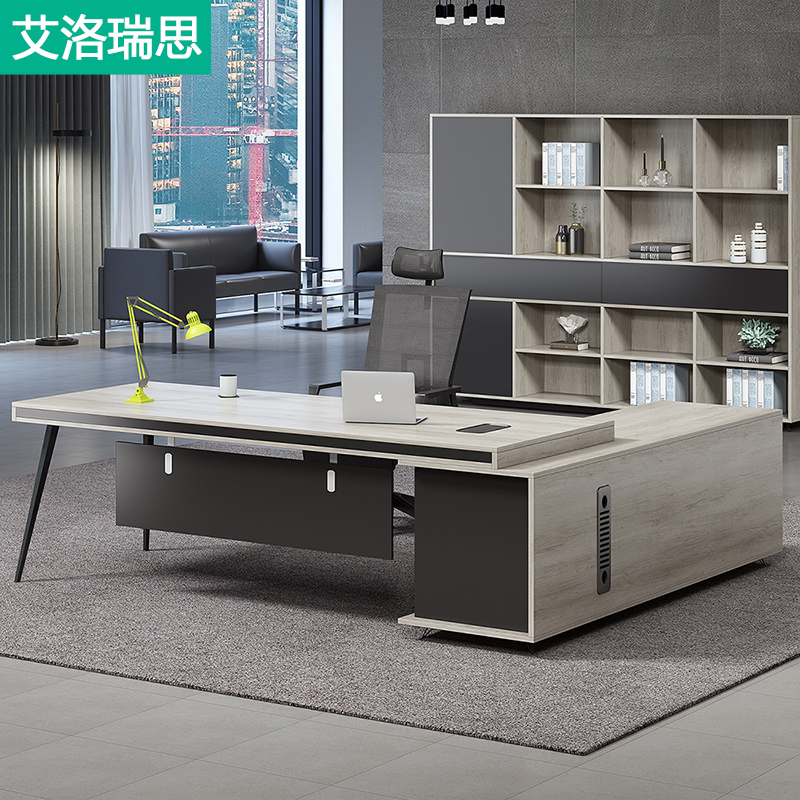 Office Desk Boss Desk Simple Modern Executive Desk President Desk Manager Desk Supervisor Desk Single Desk Chair Combination