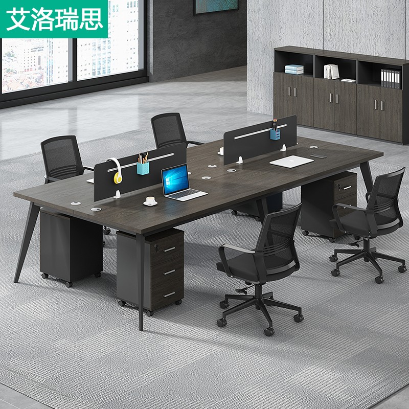 Office and chair combination screen station simple and modern four-person staff working desk office