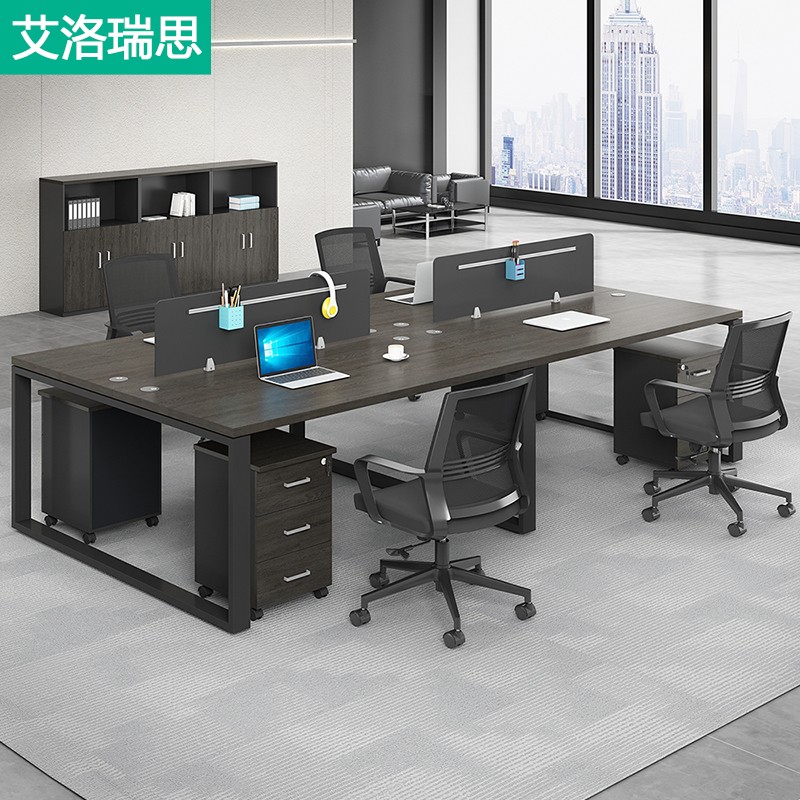 Desk staff table minimalist modern single 2 persons 4 persons 6 persons office staff position desk chair composition