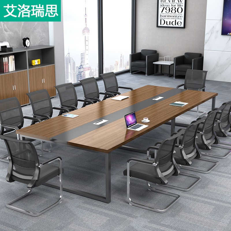 Office furniture conference table long tablesSimple modern large plate training table rectangular long tables desk and chair