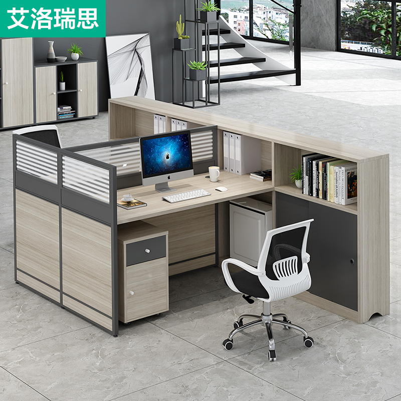 Office Finance Staff Desk Chair Cassette Screen Blocking Partition Office Furniture Combination Station Table Double
