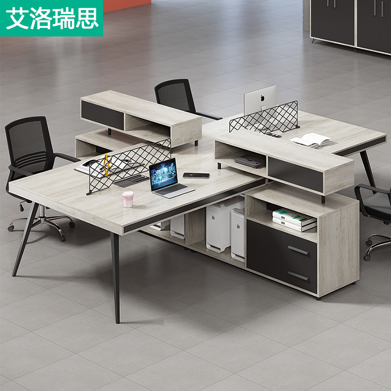 Desk Office desk simple modern staff desk 4 6 four-seat staff desk chair combination