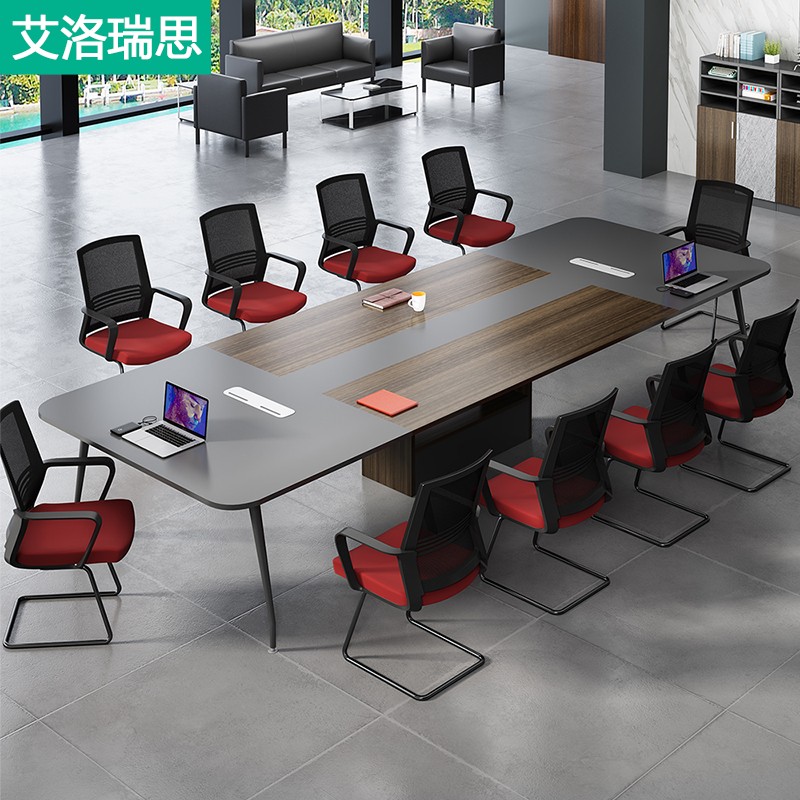 Desk Brief Modern Strip Table Long Table Long Table Meeting Room Table Training Table Negotiation Table And Chairs Combined Small Meeting Table
