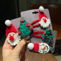(Special spot) South Korea Dongdaemun hair accessories Christmas Christmas tree Santa Claus BBB clip duckbill clip hairpin
