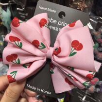 (Spot) Korea bebe prince hair accessories cute colorful cherry fruit bow clip hairclip