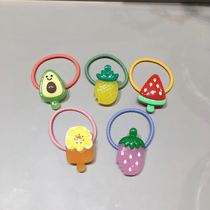 (Special spot) South Korea bebe prince hair accessories summer fruit series ice cream small hair ring hair rope