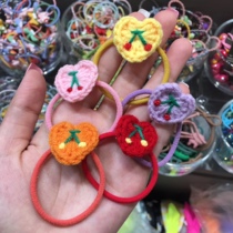 (Special spot) South Korea bebe prince children hair ornaments cute wool love cherry leather band Hairband