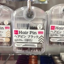(Spot) Japanese-made DAISO plate hair wave-shaped clip fine hairclip box