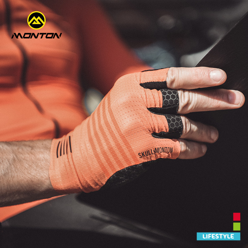 Monton20 New Pulse Summer Men's and Women's Half Finger Long Finger Gloves Shock Resistant Skid Short Finger Cycling Gloves