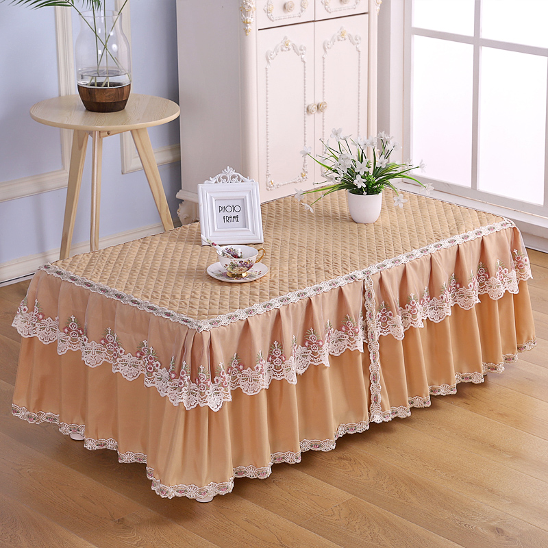 Mục vụ ren bàn cà phê bìa đặt hình chữ nhật vải bàn mat phòng khách nhà khăn trải bàn vải bụi che bàn cà phê vải khăn trải bàn xưa
