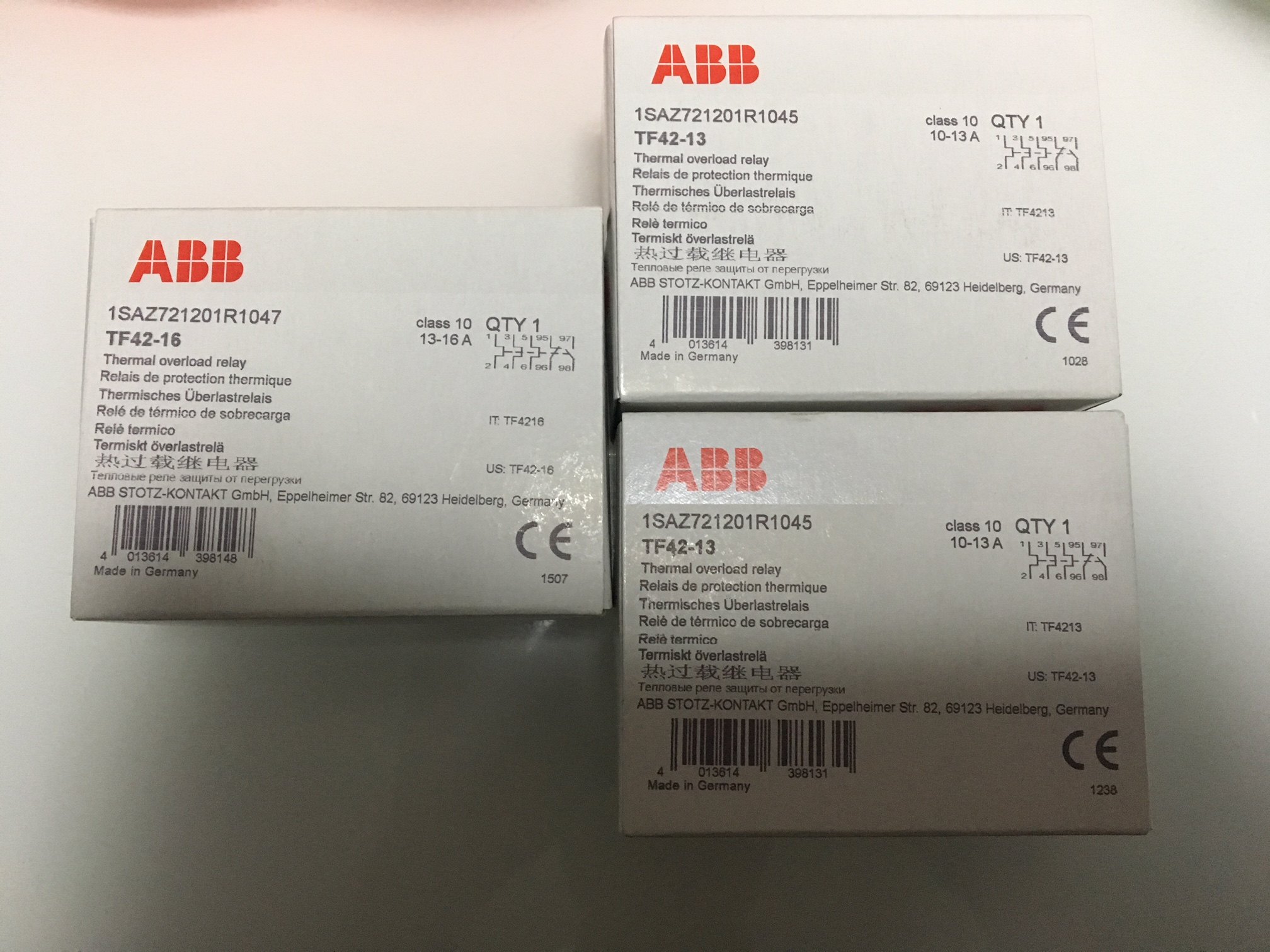 (brand new original) ABB thermal overload relay TF42-13