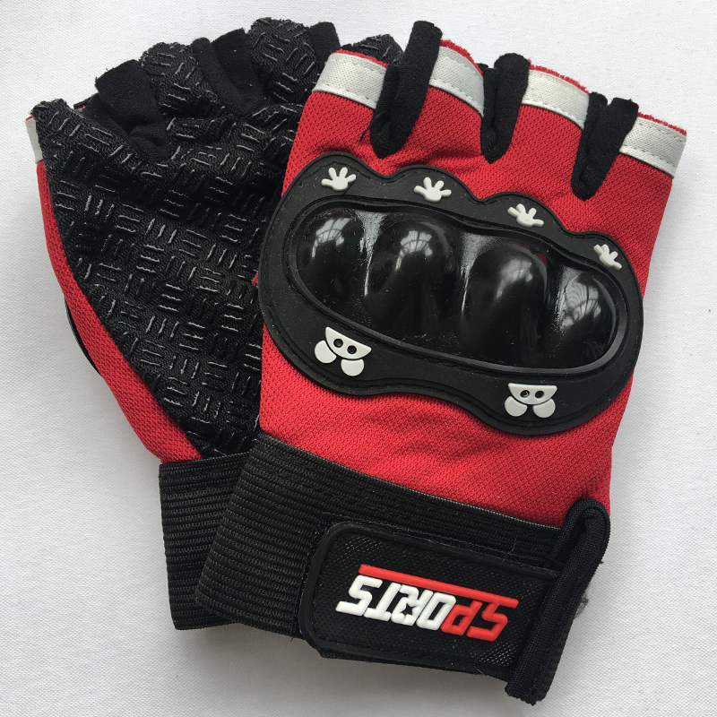 Children's military training gloves half finger students outdoor bicycling thin and soft kid elastic anti-slip single bar balance wheel slip