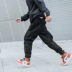 Lv Xiaohu Nhật Bản retro đa túi dụng cụ quần thường thanh niên quốc gia thủy triều rắn màu lỏng Velcro quần quần quần áo nam hàng hiệu Quần làm việc