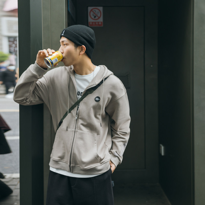 Lv Xiaohu spring American street zipper sweatshirt men's and women's hooded cardigan national tide couple tops sports jacket