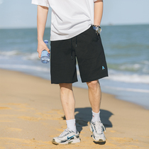 Lü Xiaohu American High Street Collision Color Embroidery Knitted Shorts Male Summer New Products Cityboy Loose 50% Pants Tide