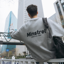 American street round collar necropolis for mens spring and autumn season leisure 100 hitch loversblouses pure color letter printed coat tide