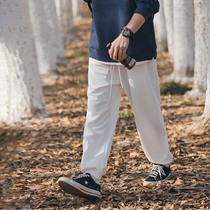 American Boomers Huffag Sports Acropolis Pants Men 2022 Fall New Loose 100 Hitch Rope Pure Color Beam Leggings Pants