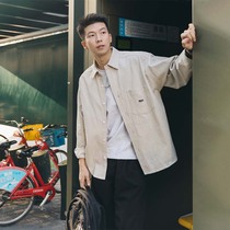 Day Ensemble Casual Retro Long Sleeve Shirt Men Spring Autumn Season Pocket Embroidered BF Wind Loose 100 Hitch Lovers Jacket Tide