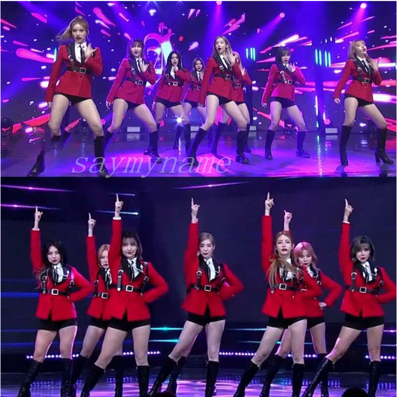 Han Wu saymyname Performance Dress Red Jazz Dance Dress Song Dress Uniform Suit Suit Women's Group Same